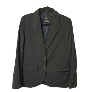 J.Crew Italian Stretch Wool Two ButtonTollengo 1900 Classic Black Blazer